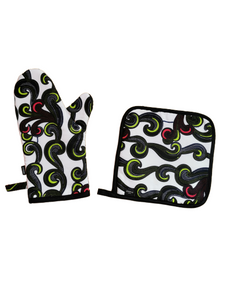 Oven mitt and glove